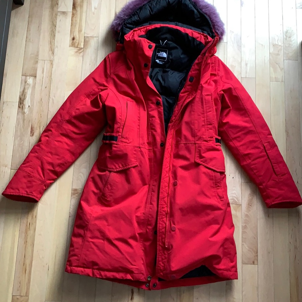 Red winter coat